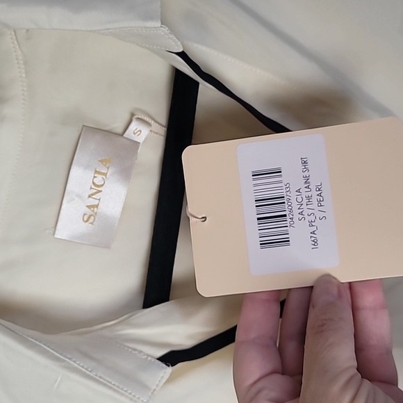 NWT Sancia The Label Laine Shirt & Cambrie Shorts Set Pearl Two Piece - Picture 6 of 9